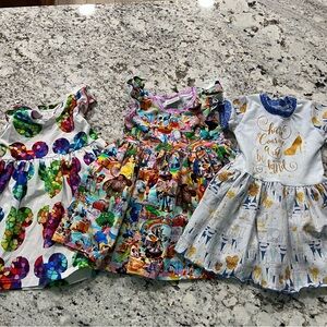 3 Disney Colorful Kids' Dresses